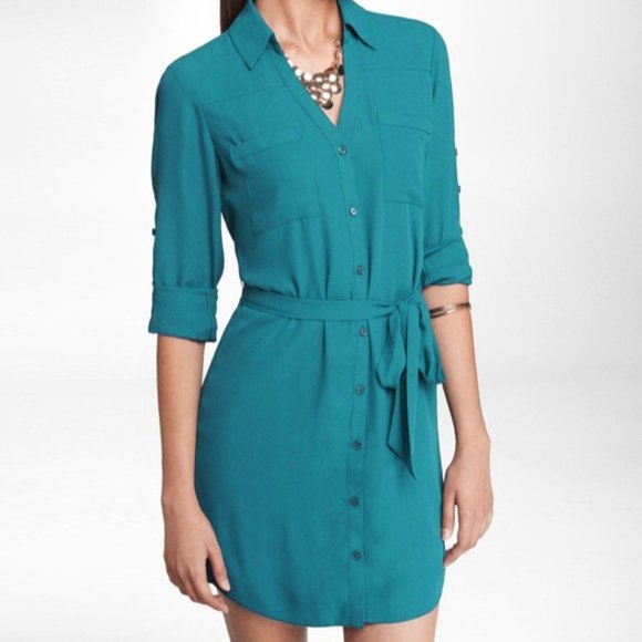 Express Dresses & Skirts - NWOT Express Collared Button Down Shirt Dress